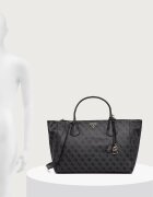 GUESS шопинг чанта дамска от имитация на кожа MARISSA сива HWSG24 82240