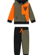 GUESS спортен комплект анцуг за деца от памук зелен N6BG06 K6485