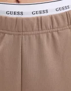 GUESS спортен панталон дамски с памук SOFIA кафяв с висока талия O5RB01 KCO31