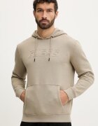 GUESS Суичър ALDWIN мъжки в зелено с качулка с изчистен дизайн Z4YQ12 K9V31