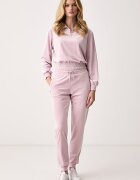 GUESS суичър дамски от кадифе AMALIA виолетов V6BQ08 K6302