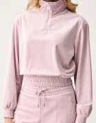 GUESS суичър дамски от кадифе AMALIA виолетов V6BQ08 K6302
