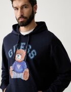 GUESS суичър с качулка мъжки с памук тъмносин M6YQ38 K5436