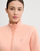 GUESS суичър с цип дамски с вискоза NEW ALLIE оранжев V2YQ17 K7UW2