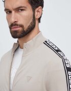GUESS суичър с цип мъжки с памук бежов Z2YQ12 K6ZS1