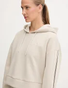 GUESS Суичър с вълна MURIEL в бежово с качулка с апликация V5BQ14 KCX52