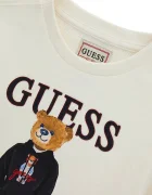 GUESS суичър за деца от памук бежов N6YQ05 K4096