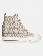 GUESS SUNDAE високи кецове дамски бежови високи FLTSUN FAL12