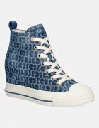 GUESS SUNDAE високи кецове дамски сини високи FLTSUN FAL12