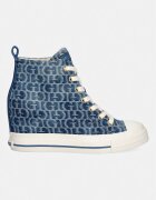 GUESS SUNDAE високи кецове дамски сини високи FLTSUN FAL12