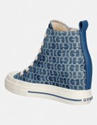 GUESS SUNDAE високи кецове дамски сини високи FLTSUN FAL12