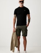 GUESS тениска basic мъжка от памук с еластан черна M6YI48 K4234