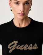 GUESS тениска дамска от памук черна W6YI29 K4348
