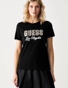 GUESS тениска дамска от памук черна W6YI30 K4349