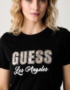 GUESS тениска дамска от памук черна W6YI30 K4349