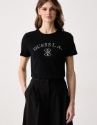 GUESS тениска дамска от памук ELSA черна V6BI12 K6647