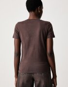 GUESS тениска дамска от памук кафява W6BI20 K6039