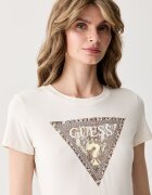 GUESS тениска дамска от памук с еластан бежова W6YI31 K4350