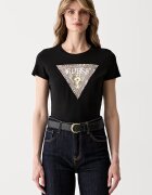 GUESS тениска дамска от памук с еластан черна W6YI31 K4350