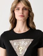 GUESS тениска дамска от памук с еластан черна W6YI31 K4350