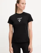 GUESS тениска дамска от памук с еластан COLETTE черна V4YI21 KCDH1