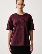 GUESS тениска дамска от памук SIBILLA бордо V6BI04 K6270