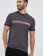 GUESS Тениска JAMEY в черно с десен Z2BI09 J1314