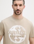 GUESS тениска мъжка памучна бежова M6GI09 K2989