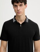 GUESS тениска с яка мъжка памучна с еластан NOLAN черна M6GP66 K3070