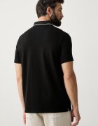 GUESS тениска с яка мъжка с памук черна M6YP11 K4390
