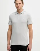 GUESS Тениска с яка NOLAN в сиво с изчистен дизайн M6RP66 J1314
