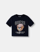 GUESS тениска за деца от памук с еластан тъмносиня J6YI28 K3761