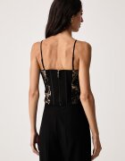 GUESS топ дамски от дантела MONICA черен W6BH58 W4442