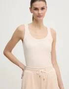 GUESS топ дамски с вискоза COLETTE бежов V4YP06 K8RT2