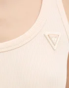 GUESS топ дамски с вискоза COLETTE бежов V4YP06 K8RT2