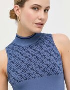 GUESS Топ LISE дамски в синьо с ниско поло W3YR26 Z37K0