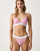 GUESS триъгълен сутиен от дантела BELLE розов O97C02 KBBT0