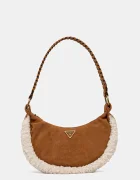GUESS Велурена чанта AMITA