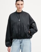 GUESS Яке бомбър LORRAINE в черно преходен модел с уголемена кройка W6RL26 WJ662