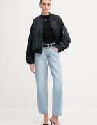 GUESS Яке бомбър LORRAINE в черно преходен модел с уголемена кройка W6RL26 WJ662