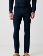 Hackett London панталон чино мъжки от памук с еластан тъмносин HM2100068R