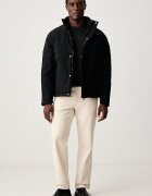 Hackett London пуловер мъжки от вълна сив HM7000287