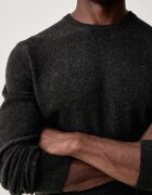 Hackett London пуловер мъжки от вълна сив HM7000287