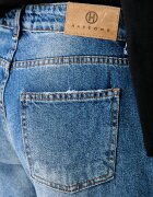 Haveone дънки straight дамски сини PLS-Q049