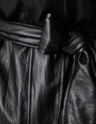 Haveone яке дамско от имитация на кожа черно KMA.R038