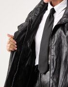 Haveone яке дамско от имитация на кожа черно KMA.R038
