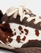 Hoff BRIDGE COW PRINT BROWN маратонки дамски от кожа кафяви 22661401