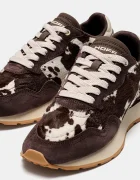 Hoff CITY PRINT BROWN маратонки дамски от велур кафяви 22602425