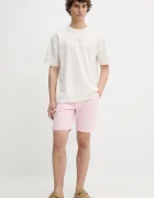 Hollister Co. Памучна тениска в бежово с апликация KI323-5007