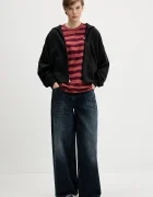 Hollister Co. Суичър в черно с качулка с изчистен дизайн KI352-5171-900